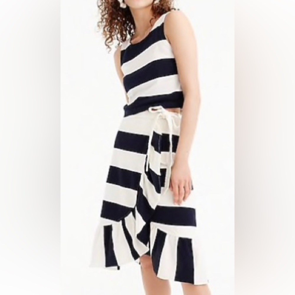 Jcrew cropped rugby stripe top